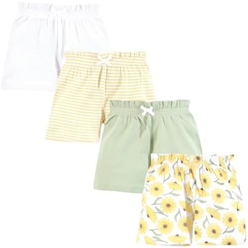 Hudson Baby Unisex Baby Shorts Bottoms 4-Pack