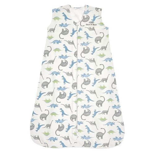 HALO SleepSack, 100% Cotton Wearable Blanket, Swaddle Transition Sleeping Bag, TOG 0.5, Watercolor Dinos, Large, 12-18 Months
