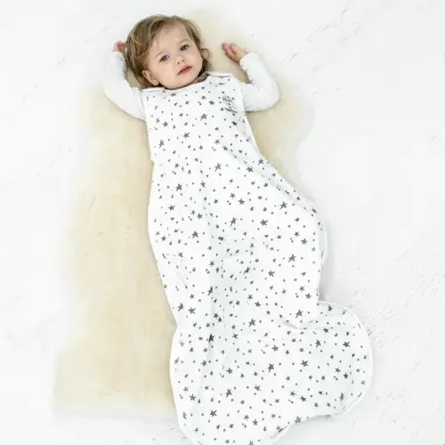 4 Season® Ultimate Baby Sleep Bag, Merino Wool & Organic Cotton, Star White