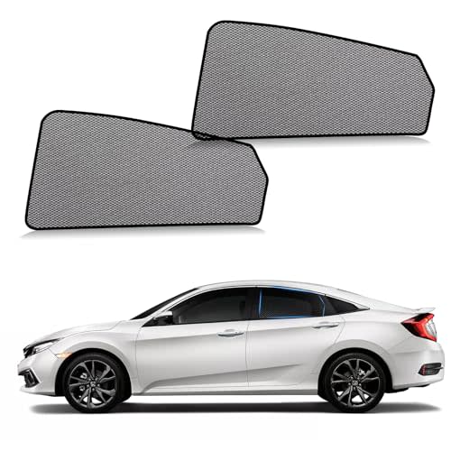 ZATOOTO Car Window Shades Civic 2016-2021 for Rear Window 2Pack car Shades for Back Windows Baby & Pet | Blocks 99% UV Rays & Heat | Breathable Mesh for Privacy & Bug Protection | Camping & Travel