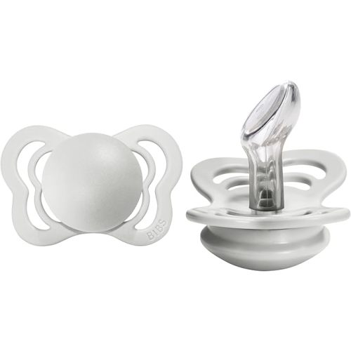 BIBS Pacifiers - Couture Collection | BPA-Free Baby Pacifier | Made in Denmark | Set of 2 Haze Color Premium Soothers | Size 0-6 Months
