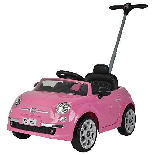 Best Ride On Cars Fiat 500 Push Car, Pink