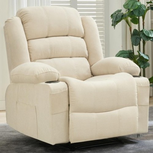 Oversized Rocker Recliner Chair Modern Rocking Lounge Chair for Big & Tall Adults Comfy Overstuffed Wide Lazy Boy Recliner
