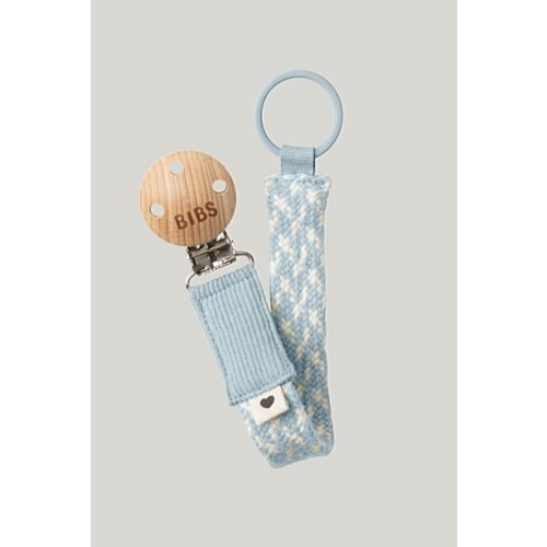 Baby Blue Pacifier Clip - Baby Blue/ivory - Feeding | Country Road