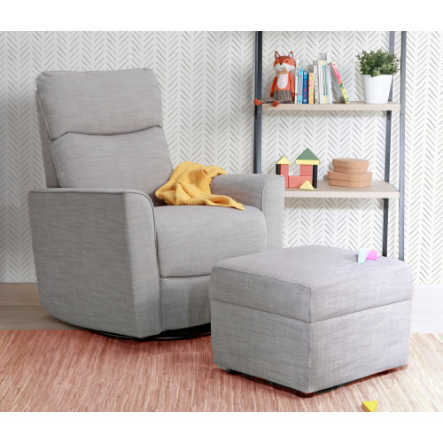 OTTOMAN - Second Story Home Soho Upholstered Comfort- Gray