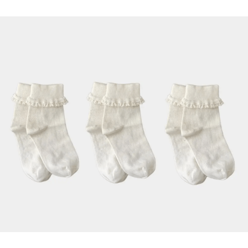 Organic Lace Socks | 3 Pair