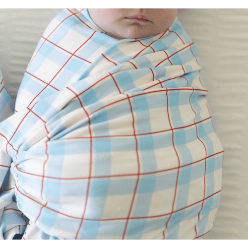 PATRIOTIC PLAID | SWADDLE
$25.00
