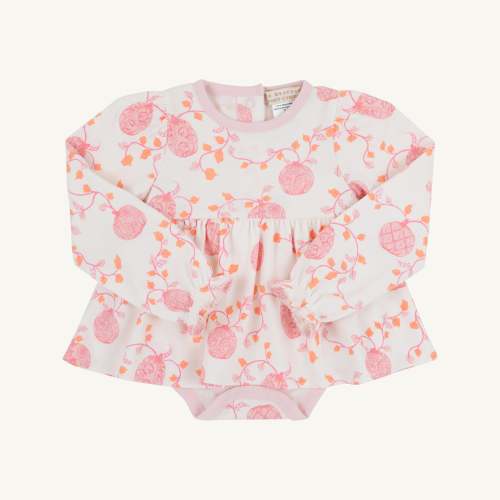 Long Sleeve Daisy's Diaper Cover Dress - Gourd-geous (Pearl)