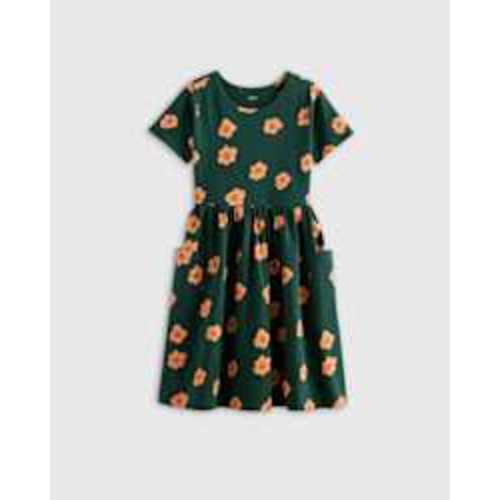 Organic Cotton Fit and Flare Pocket Dress - Kid Girl in Lemons