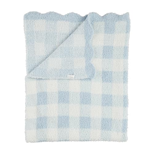 Mud Pie Children's Blue Gingham Chenille Blanket