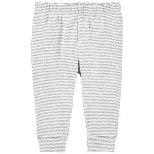 Baby Pull-On Cotton Pants - Grey