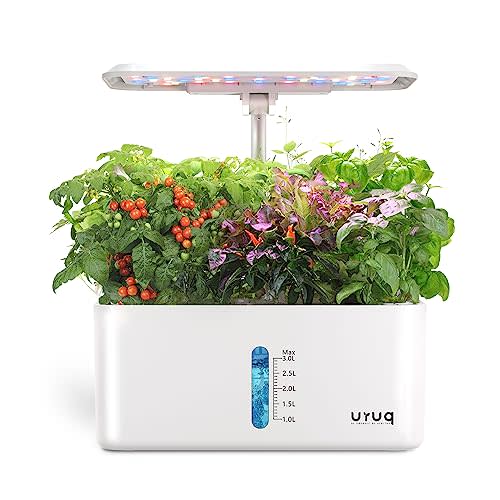 Hydroponics Growing System Indoor Garden: 8 Pods Herb Garden Kit Indoor with LED Grow Light Quiet Smart Water Pump Automatic Timer Healthy Fresh Herbs Vegetables - Hydroponic Planter for Home Kitchen