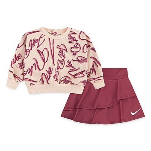 Baby & Toddler Girls Nike Swoosh Sweatshirt & Skort 2-Piece Set