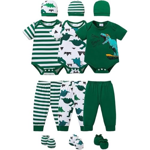 Baby Layette Sets Unisex Newborn Baby Boys Girls Essentials Gift Set 16-Piece Infant Baby Outfit Clothes