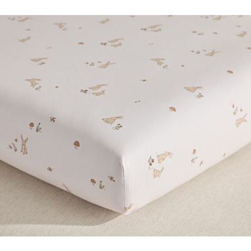 Rylee + Cru Bunny Organic Crib Fitted Sheet , Multi