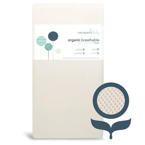 Naturepedic Breathable Organic 2-Stage Baby Crib Mattress