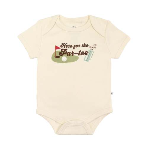 Here For the Par-Tee Golf Cotton Baby Onesie