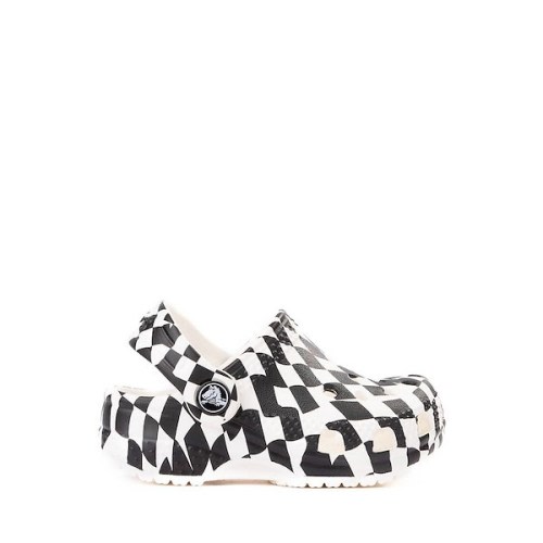 Crocs Littles™ Warped Checker Clog - Baby - White / Black