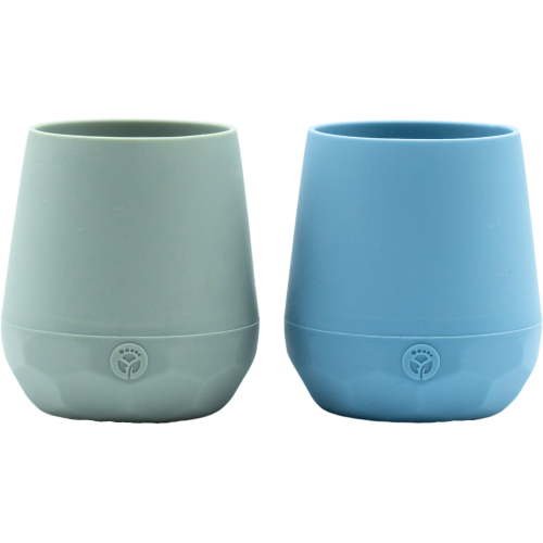 WeeSprout Silicone Baby Training Cups, Set of 2 Soft Silicone Cups, 2 oz Open Cup for Baby 6+ Months