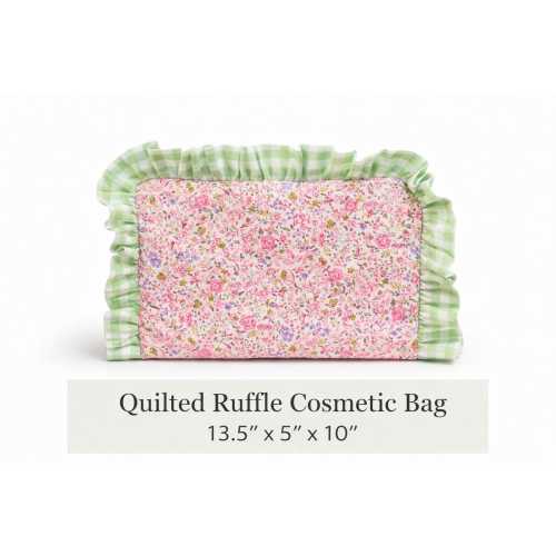 Large Ruffle Pouch | Cosmetic Bag | Diaper Pouch CUSTOM | Travel