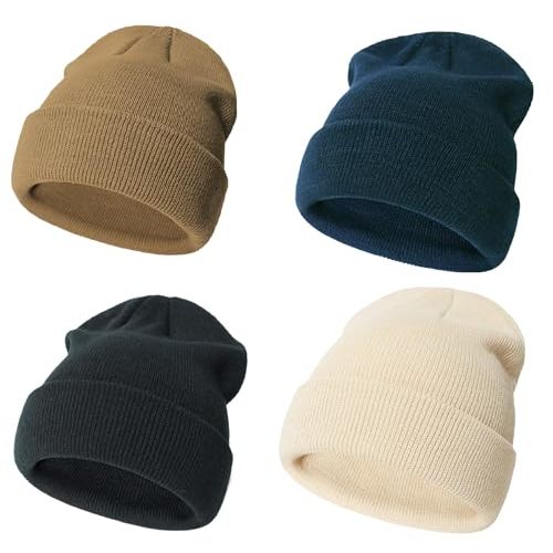 Urban Virgin Toddler Winter Hat Baby Beanie Kids Beanies Boys Hats Knit Winter Caps Soft Infant Girls 4 Packs