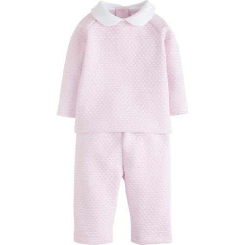 Quilted Pant Set, Light Pink - Little English | Maisonette