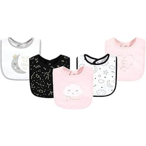 Hudson Baby Unisex Baby Cotton Bibs, Dreamer, One Size