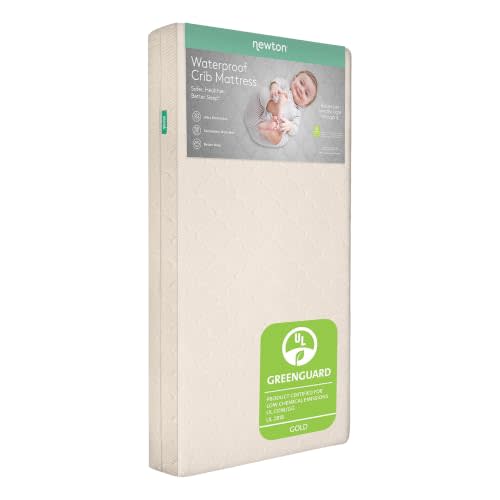 Newton Baby Waterproof Crib Mattress, Breathable & Washable - Sandstone | Baby Crib Mattress, Breathable, Washable Core & Cover, All-Stages, 5.5" Thick, Reduces Suffocation Risk, GREENGUARD Gold