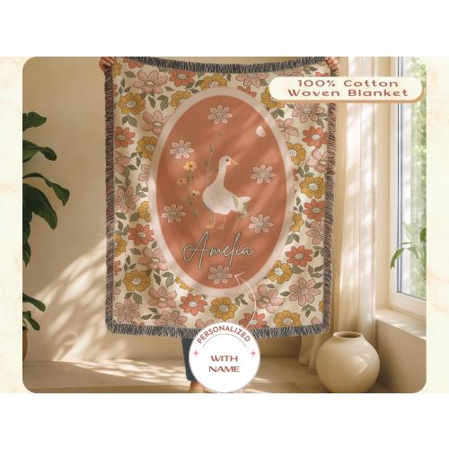 Personalized Goose Baby Blanket