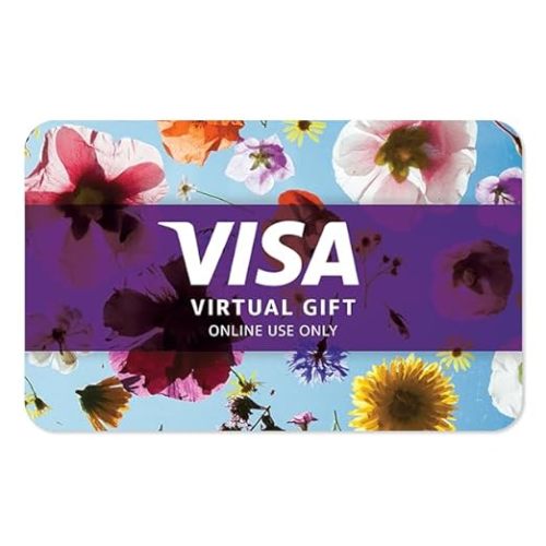 Visa Virtual eGift Card - $50 (plus $4.95 Purchase Fee) | For Online Use Only