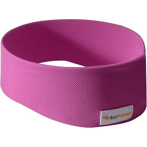 RunPhones New AcousticSheep Wireless | Bluetooth Headphones for Running, Exercise & More | Flat Speakers | Rechargeable Battery Lasts Up to 12 Hours (Small, Wild Orchid)