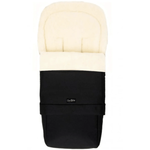 Black Organic Wool Adjustable Footmuff | Cover Baby LLC