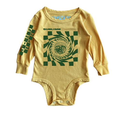 Sublime - Checkered Yellow LS Onesie