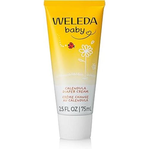Weleda Baby Calendula Diaper Cream, 2.8 Fluid Ounce, Plant Rich Protection with Calendula, Chamomile, Sweet Almond Oil, Lanolin and Zinc Oxide