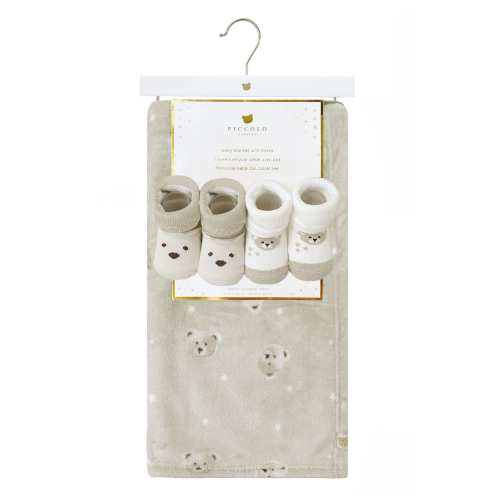 Couverture avec Bas Ours - Beige - Piccolo Bambino – CLÉMENT