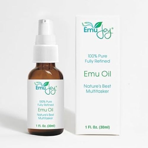 Emu Joy Emu Oil Organic - 100% Pure, Made in the USA - Emu Oil for Skin, Face, Hair, and Nails, Piercing Bump Oil & Tattoo Aftercare