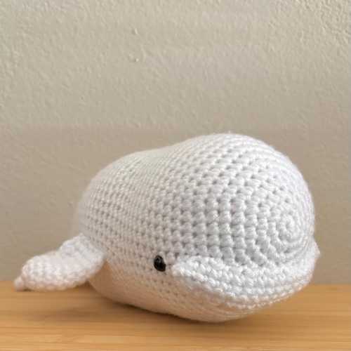 Echo the Beluga Whale Crochet Amigurumi Plushie