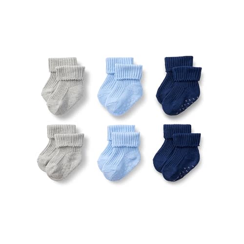 Amazon Essentials x Sofia Grainge Unisex Toddlers and Babies' Knitted Turn Cuff Socks, 6 Pairs