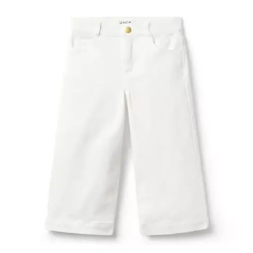 Girl White Wide Leg Jean by Janie and Jack