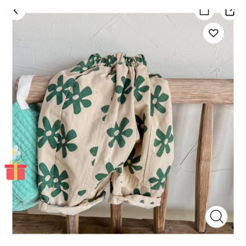 Baby Toddler Floral Casual Harlequin Pants