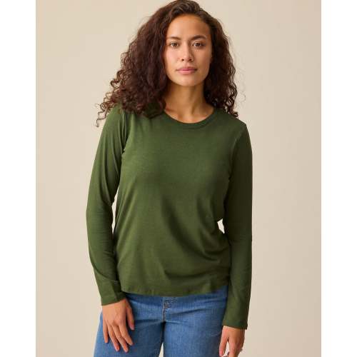 Modal Long Sleeve Nursing T-shirt | Deep Burgundy – Kindred Bravely
