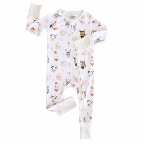 Barnyard Buddies Convertible Zip Romper | Caden Lane