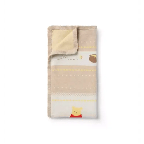 Baby Taupe Winnie The Pooh Disney Winnie the Pooh Baby Sweater Blanket by Janie and Jack