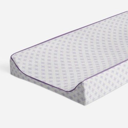 Bacati - Petals Quilted Muslin Changing Pad Cover Lilac