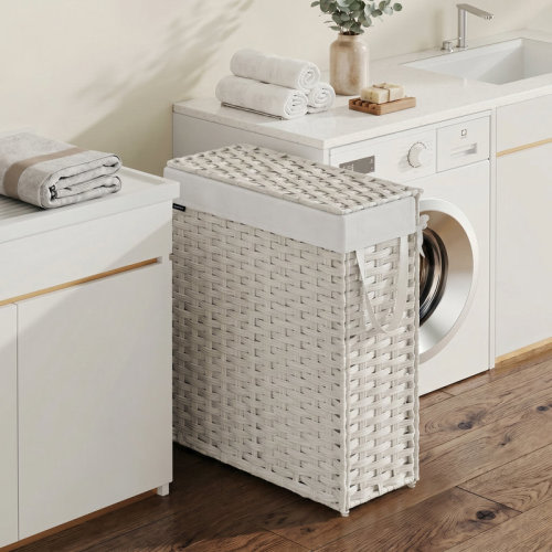 Ebern Designs Laundry Basket With Lid And Handles & Reviews | Wayfair