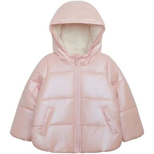 Carter's Baby Girl's Winter Coat Puffer Jacket with Sherpa Lined Hood