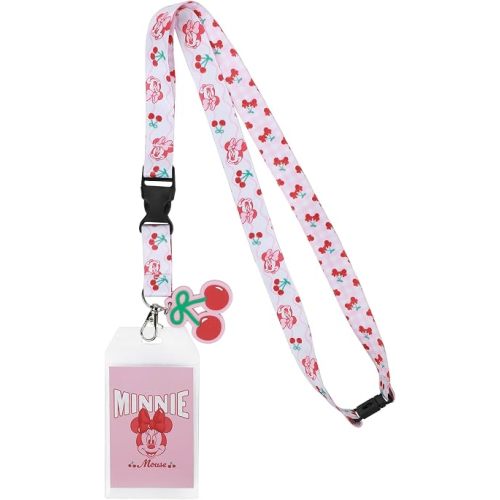 Minnie Mouse Classic 22-inch Lanyard with Clear ID Sleeve and Rubber Charm