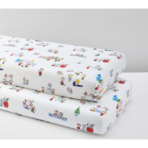 Peanuts® Charlie Brown®  Christmas Organic Crib Fitted Sheet