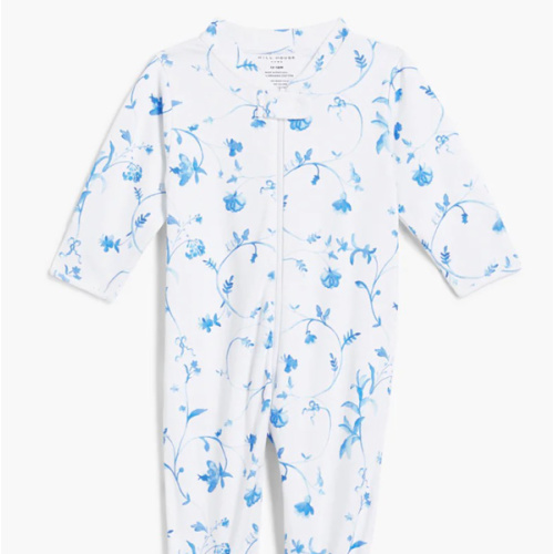 The Footie Pajama - Blue Botanical - Hill House Home