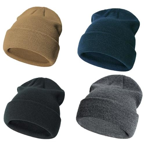 Urban Virgin 4 Packs Toddler Girls Winter Hats Infant Boys Beanie Soft Baby Caps Beanies Kids Knit Winter Hats